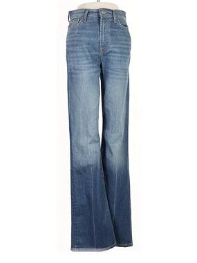 7 For All Mankind High-Rise Wide-Leg Jeans in Medium Blue